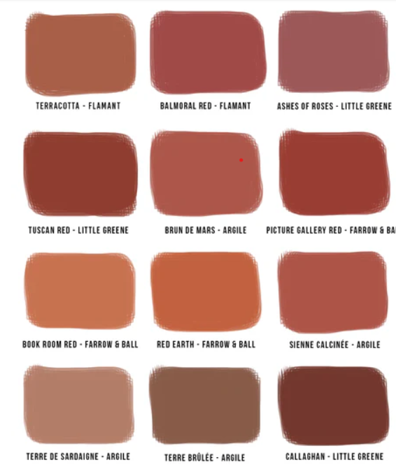 Palette terracotta nuancesdeclaire peinture liffré